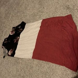 2x Pink with Flower Print Short Sleeve Shirt